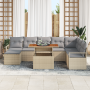 Conjunto de sofá de jardín de 9 piezas con cojines beige ratán polirratán acacia von , Outdoor-Sofas - Ref: Foro24-3349748, P...