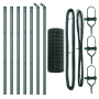 Cerca Euro con 7 Postes 0.6x10 m de Acero Galvanizado Verde | Foro24.es | Tu tienda online para hogar, jardín y más Foro24.es