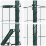 Cerca Euro con 7 Postes 0.6x10 m de Acero Galvanizado Verde | Foro24.es | Tu tienda online para hogar, jardín y más Foro24.es