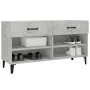 Mueble zapatero madera contrachapada gris hormigón 102x35x55 cm de vidaXL, Zapateros y organizadores de calzado - Ref: Foro24...