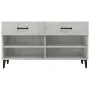 Mueble zapatero madera contrachapada gris hormigón 102x35x55 cm de vidaXL, Zapateros y organizadores de calzado - Ref: Foro24...