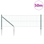 Cerca Euro con 13 Postes con Punta 0.6x50 m Acero Galvanizado Verde | Foro24.es | Tu tienda online para hogar, jardín y más Foro24.es