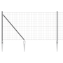 Cerca Euro con 13 postes spike 1x25 m Acero Galvanizado Gris de , Paneles de vallas - Ref: Foro24-3350679, Precio: 220,26 €, ...