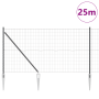 Cerca Euro con 13 postes spike 1x25 m Acero Galvanizado Gris de , Paneles de vallas - Ref: Foro24-3350679, Precio: 220,26 €, ...