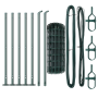 Valla Euro con 7 Postes Flangados 0.6x10 m Acero Galvanizado de , Paneles de vallas - Ref: Foro24-3350818, Precio: 70,45 €, D...