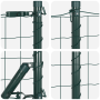 Cerca Euro de con 13 Postes Flangados 0.4x50 m de Acero Galvanizado de , Paneles de vallas - Ref: Foro24-3350868, Precio: 218...