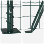 Cerca Euro de con 13 Postes Flangados 0.4x50 m de Acero Galvanizado de , Paneles de vallas - Ref: Foro24-3350868, Precio: 218...