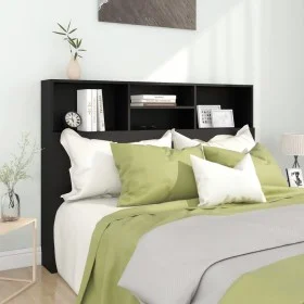 Mueble cabecero negro 140x19x103,5 cm de vidaXL, Cabeceros y pies de cama - Ref: Foro24-811863, Precio: 73,86 €, Descuento: %