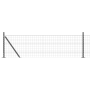 Cerca Euro con 13 Poste Flangados 0.6x50 m Acero Galvanizado | Foro24.es | Tu tienda online para hogar, jardín y más Foro24.es