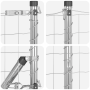 Cerca Euro con 7 Poste Flangados 1.2x10 m Acero Galvanizado | Foro24.es | Tu tienda online para hogar, jardín y más Foro24.es