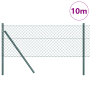 Cercas de Malla con 7 Postes 0.4x10 m Acero Galvanizado Verde | Foro24.es | Tu tienda online para hogar, jardín y más Foro24.es