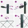 Cercas de Malla con 7 Postes 0.4x10 m Acero Galvanizado Verde | Foro24.es | Tu tienda online para hogar, jardín y más Foro24.es