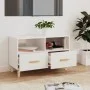 TV-Ständer aus Sperrholz weiß glänzend 80x36x50 cm von vidaXL, TV-Möbel - Ref: Foro24-812588, Preis: 67,40 €, Rabatt: %