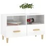 TV-Ständer aus Sperrholz weiß glänzend 80x36x50 cm von vidaXL, TV-Möbel - Ref: Foro24-812588, Preis: 67,40 €, Rabatt: %