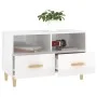 TV-Ständer aus Sperrholz weiß glänzend 80x36x50 cm von vidaXL, TV-Möbel - Ref: Foro24-812588, Preis: 67,40 €, Rabatt: %