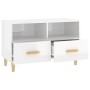 TV-Ständer aus Sperrholz weiß glänzend 80x36x50 cm von vidaXL, TV-Möbel - Ref: Foro24-812588, Preis: 68,24 €, Rabatt: %