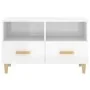TV-Ständer aus Sperrholz weiß glänzend 80x36x50 cm von vidaXL, TV-Möbel - Ref: Foro24-812588, Preis: 67,40 €, Rabatt: %