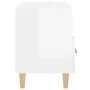 TV-Ständer aus Sperrholz weiß glänzend 80x36x50 cm von vidaXL, TV-Möbel - Ref: Foro24-812588, Preis: 67,40 €, Rabatt: %
