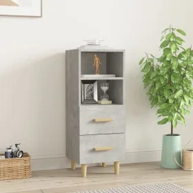 Beton graues Sperrholz Sideboard 34,5x34x90 cm von vidaXL, Sideboards - Ref: Foro24-812361, Preis: 56,82 €, Rabatt: %