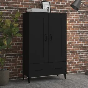 Black engineered wood sideboard 70x31x115 cm by vidaXL, Sideboards - Ref: Foro24-812574, Price: 98,59 €, Discount: %