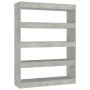 Betongraues Regal/Raumteiler 100x30x135 cm von vidaXL, Bücherregale und Regale - Ref: Foro24-811758, Preis: 68,72 €, Rabatt: %