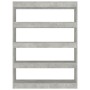 Betongraues Regal/Raumteiler 100x30x135 cm von vidaXL, Bücherregale und Regale - Ref: Foro24-811758, Preis: 68,72 €, Rabatt: %