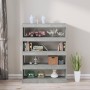 Betongraues Regal/Raumteiler 100x30x135 cm von vidaXL, Bücherregale und Regale - Ref: Foro24-811758, Preis: 68,72 €, Rabatt: %