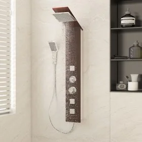 Braunes Glastür-Duschpaneelsystem von vidaXL, Strahldüsen für Badewannen und Duschen - Ref: Foro24-151417, Preis: 166,28 €, R...