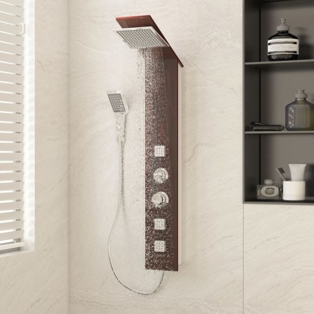 Sistema de panel de ducha vidrio marrón by vidaXL, Jet nozzles for bathtubs and showers - Ref: Foro24-151417, Price: 169,57 €...