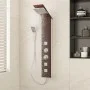 Sistema de panel de ducha vidrio marrón by vidaXL, Jet nozzles for bathtubs and showers - Ref: Foro24-151417, Price: 166,28 €...