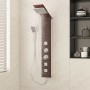 Sistema de panel de ducha vidrio marrón by vidaXL, Jet nozzles for bathtubs and showers - Ref: Foro24-151417, Price: 169,57 €...