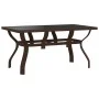Garden table made of brown and black steel and glass, measuring 140x70x70 cm. by vidaXL, Garden tables - Ref: Foro24-318772, ...