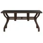 Garden table made of brown and black steel and glass, measuring 140x70x70 cm. by vidaXL, Garden tables - Ref: Foro24-318772, ...