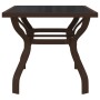 Garden table made of brown and black steel and glass, measuring 140x70x70 cm. by vidaXL, Garden tables - Ref: Foro24-318772, ...