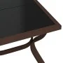 Garden table made of brown and black steel and glass, measuring 140x70x70 cm. by vidaXL, Garden tables - Ref: Foro24-318772, ...