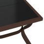 Gartentisch Stahl und Glas braun und schwarz 140x70x70 cm von vidaXL, Gartentische - Ref: Foro24-318772, Preis: 164,17 €, Rab...