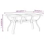 Garden table made of brown and black steel and glass, measuring 140x70x70 cm. by vidaXL, Garden tables - Ref: Foro24-318772, ...