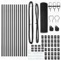 Set de Poste de Cerca Juego de 2 Gris Acero 25 x 0.5 m Duradero by , fence panels - Ref: Foro24-3351834, Price: 83,54 €, Disc...