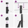 Set de Poste de Cerca Juego de 2 Gris Acero 25 x 0.5 m Duradero by , fence panels - Ref: Foro24-3351834, Price: 83,54 €, Disc...