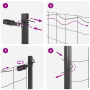 Set de Poste de Cerca Juego de 2 Gris Acero 25 x 0.5 m Duradero by , fence panels - Ref: Foro24-3351834, Price: 83,54 €, Disc...