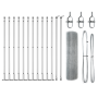 Cerca de Alambre Soldado con 13 Postes Flanged 0.4x25 m Acero Galvanizado | Foro24.es | Tu tienda online para hogar, jardín y más Foro24.es