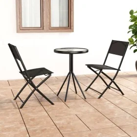 3-piece black steel bistro table and chairs by vidaXL, Garden sets - Ref: Foro24-318765, Price: 104,88 €, Discount: %