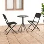 3-piece black steel bistro table and chairs by vidaXL, Garden sets - Ref: Foro24-318765, Price: 106,09 €, Discount: %