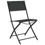 3-teiliger Bistrotisch und Stühle aus schwarzem Stahl von vidaXL, Gartensets - Ref: Foro24-318765, Preis: 105,85 €, Rabatt: %