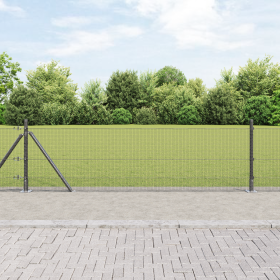 Juego de Poste de Cerca Set de 2 Gris Acero 10 x 0.5 m by , fence panels - Ref: Foro24-3352506, Price: 61,71 €, Discount: %