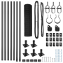 Juego de Poste de Cerca Set de 2 Gris Acero 10 x 0.5 m by , fence panels - Ref: Foro24-3352506, Price: 61,71 €, Discount: %