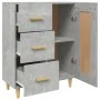 Gray concrete plywood sideboard 69.5x34x90 cm by vidaXL, Sideboards - Ref: Foro24-812226, Price: 85,39 €, Discount: %