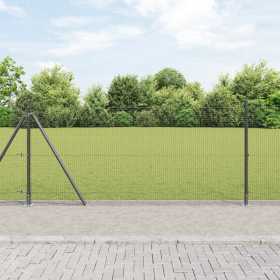Juego de postes de cerca Juego de 2 Gris Metal 25 x 1 m by , fence panels - Ref: Foro24-3352555, Price: 147,06 €, Discount: %