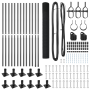 Juego de postes de cerca Juego de 2 Gris Metal 25 x 1 m by , fence panels - Ref: Foro24-3352555, Price: 147,06 €, Discount: %