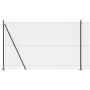 Juego de Postes de Cerca Juego de 2 Gris Metal, PVC 25 x 1.5 m de , Paneles de vallas - Ref: Foro24-3352565, Precio: 193,33 €...